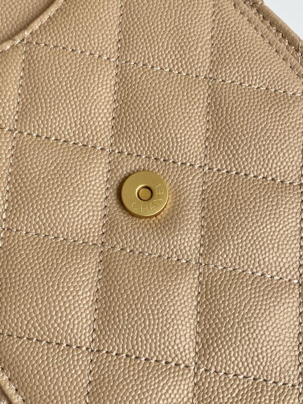 CHANEL 26S HOBO BAG 40 IN DARK BEIGE CAVIAR CALFSKIN GOLD HARDWARE