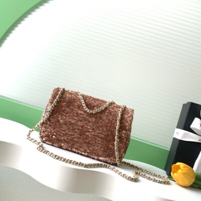 img_ecb71349_20260629_i1782706596258_341_0_2_jpg CHANEL 26S SEQUINS FLAP BAG 21 IN BROWN TWEED AND CALFSKIN GOLD HARDWARE