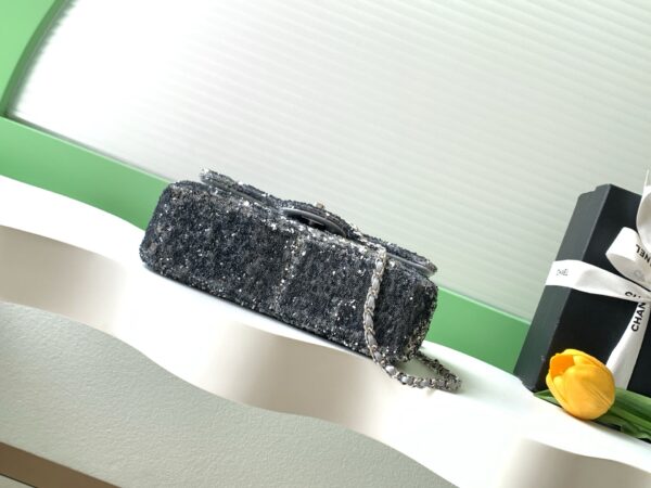 img_ecb71349_20260629_i1782706619449_8212_0_3_jpg CHANEL 26S SEQUINS FLAP BAG 21 IN BLACK TWEED AND CALFSKIN SILVER HARDWARE