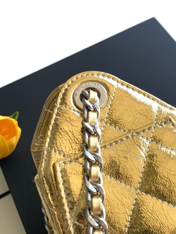 img_ecb71349_20260703_i1783055865045_4466_0_5_jpg CHANEL 26S HOBO BAG 22 IN GOLD METALLIC CRINKLED CALFSKIN SILVER HARDWARE