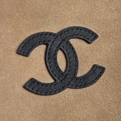 img_ecb71349_20260706_i1783315368155_6093_0_4_jpg CHANEL 26S LARGE ZIP POUCH BAG 29 IN DARK BEIGE SUEDE AND CALFSKIN SILVER HARDWARE