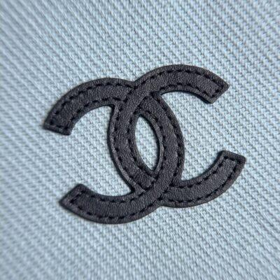 img_ecb71349_20260706_i1783317575054_6015_0_4_jpg CHANEL 26S LARGE ZIP POUCH BAG 29 IN LIGHT BLUE CANVAS AND CALFSKIN SILVER HARDWARE