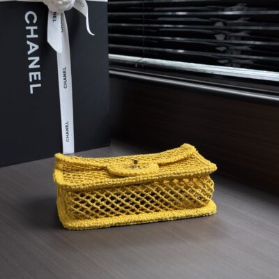 img_ecb71349_20260719_i1784414141832_7248_0_3_jpg CHANEL 26S SMALL CLASSIC FLAP BAG 21 IN YELLOW OPEN-WEAVE CROCHET GOLD HARDWARE
