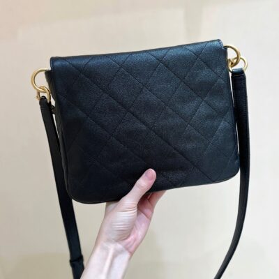 img_f3c7fd90_20250303_i1740998436984_1254_0_2_jpg CHANEL 25S HOBO BAG 24 IN BLACK HAAS SOFT COWHIDE FABRIC