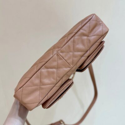 img_f3c7fd90_20250401_i1743474090685_6456_0_7_jpg CHANEL 25S HIPPIE HOBO POSTMAN BAG 30 IN WARM TAUPE CALFSKIN GOLD HARDWARE