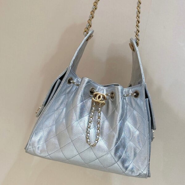 img_f3c7fd90_20250416_i1744770711265_2515_0_3_jpg CC 25 HANDBAG IN SILVER-TONE 30 GRAINED CALFSKIN GOLD HARDWARE