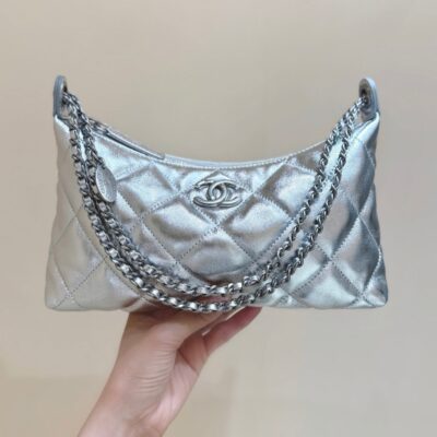 img_f3c7fd90_20250602_i1748852182660_3860_0_3_jpg CHANEL 25S HOBO BAG KABELKA 26 IN SILVER CALFSKIN