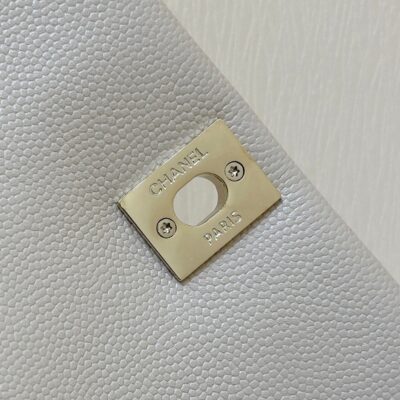 CHANEL 25S COCO CRUSH HANDLE 18 IN NUDE CALFSKIN GOLD HARDWARE