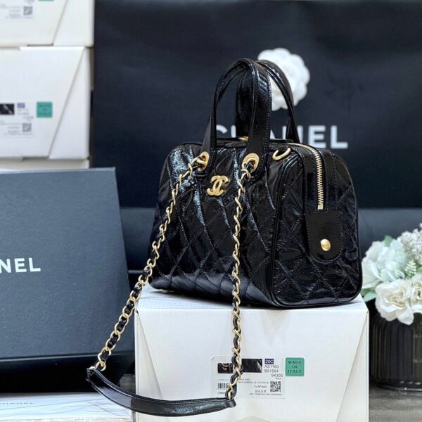 img_f3c7fd90_20250622_i1750564660033_6982_0_2_jpg CHANEL 25S SMALL BOWLING BAG 21 IN BLACK CALFSKIN GOLD HARDWARE