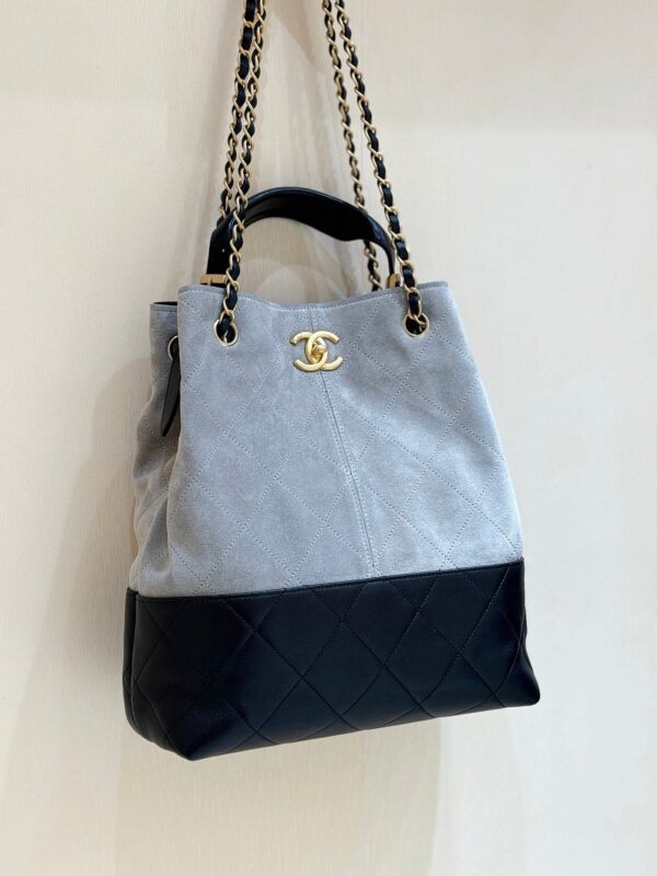 img_f3c7fd90_20250701_i1751352491441_8413_0_0_jpg CHANEL 25S SHOPPING BAG 33 IN GREY AND BLACK SUEDE CALFSKIN