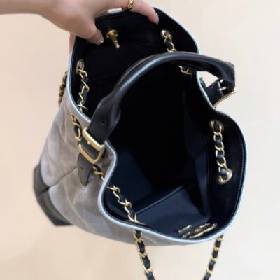 img_f3c7fd90_20250701_i1751352491565_8716_0_7_jpg CHANEL 25S SHOPPING BAG 33 IN GREY AND BLACK SUEDE CALFSKIN