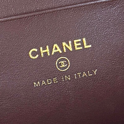 CHANEL 25S CLUTCH WITH CHAIN 18 IN BLACK CALFSKIN GOLD HARDWARE