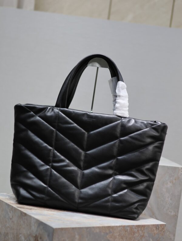 img_f8c0bdc9_20231212_i1702364402_2220_1_jpg PUFFER LARGE TOTE BAG 57 IN BLACK NAPA LAMBSKIN