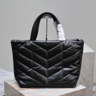 img_f8c0bdc9_20231212_i1702364402_9904_0_jpg PUFFER LARGE TOTE BAG 57 IN BLACK NAPA LAMBSKIN