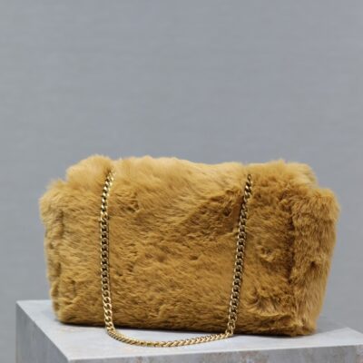 img_f8c0bdc9_20231220_i1703063610_1215_5_jpg KATE SMALL BAG 22 IN PEANUT BROWN RABBIT FUR GOLD CHAIN