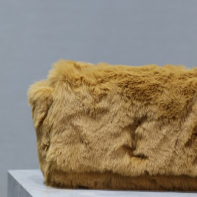 img_f8c0bdc9_20231220_i1703063610_1461_2_jpg KATE SMALL BAG 22 IN PEANUT BROWN RABBIT FUR GOLD CHAIN
