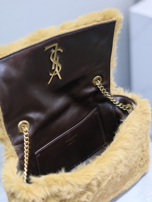 img_f8c0bdc9_20231220_i1703063610_2208_8_jpg KATE SMALL BAG 22 IN PEANUT BROWN RABBIT FUR GOLD CHAIN