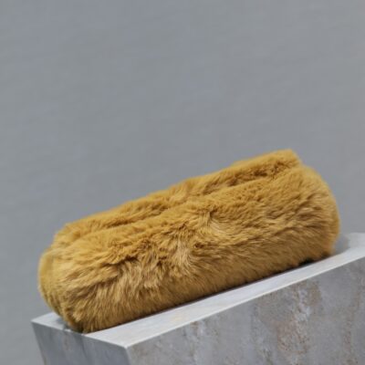 img_f8c0bdc9_20231220_i1703063610_9014_7_jpg KATE SMALL BAG 22 IN PEANUT BROWN RABBIT FUR GOLD CHAIN