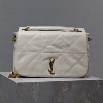 img_f8c0bdc9_20240126_i1706254285_6365_6_jpg JAMIE 4.3 SMALL BAG 25 IN WHITE LAMBSKIN GOLD HARDWARE