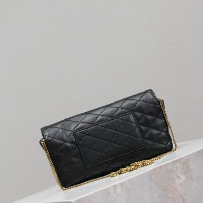 YSL 25S SAINT LAURENT GABY 19 IN BLACK QUILTED CALFSKIN GOLD HARDWARE