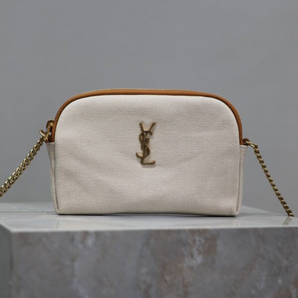 img_f8c0bdc9_20240606_i1717678220_7181_1_jpg GABY ZIPPED POUCH 19 IN WHITE MIX BROWN COTTON GOLD HARDWARE