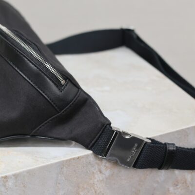 YSL 25S CLASSIC CROSSBODY BAG 26 IN BLACK CANVAS SILVER HARDWARE