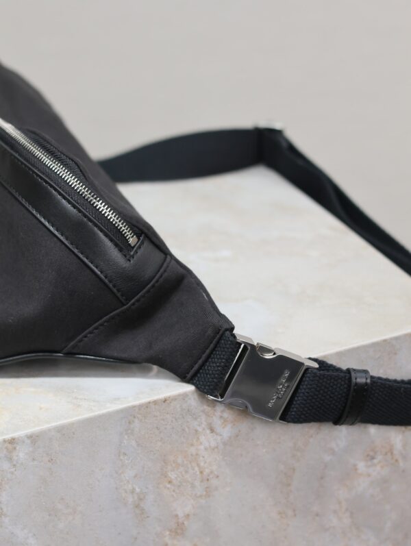YSL 25S CLASSIC CROSSBODY BAG 26 IN BLACK CANVAS SILVER HARDWARE