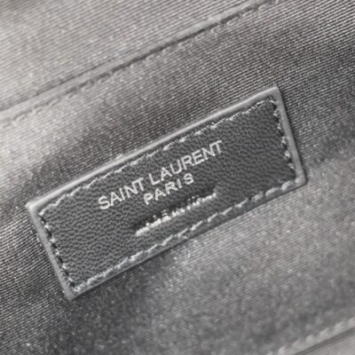 YSL 25S CLASSIC CROSSBODY BAG 26 IN BLACK CANVAS SILVER HARDWARE