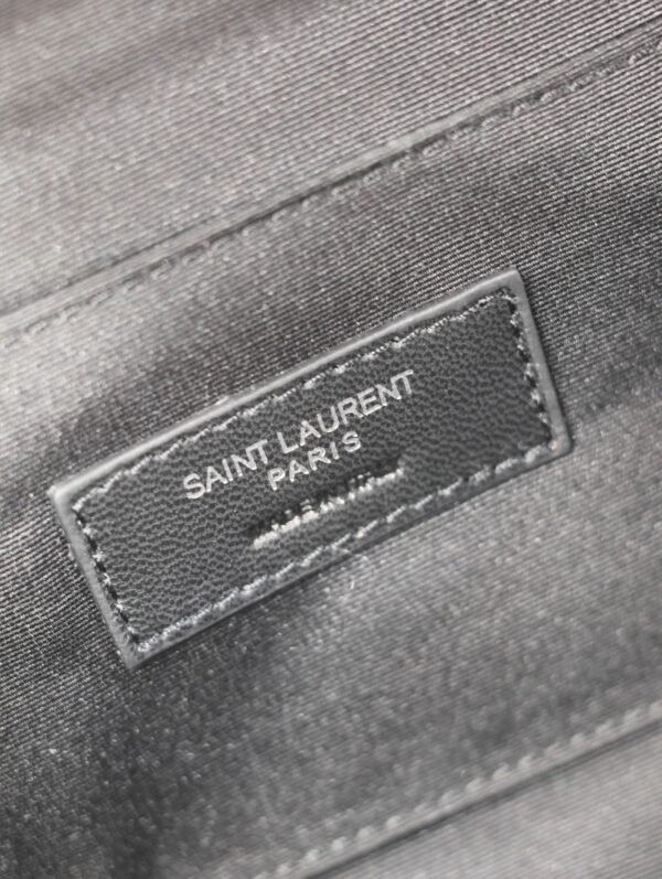 YSL 25S CLASSIC CROSSBODY BAG 26 IN BLACK CANVAS SILVER HARDWARE