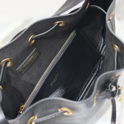 img_f8c0bdc9_20240711_i1720679286_5955_2_jpg PARIS VII SMALL HOBO 30 IN BLACK GRAINED LEATHER GOLD HARDWARE