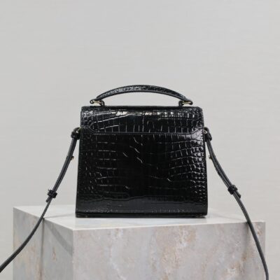 img_f8c0bdc9_20240718_i1721288935_6701_1_jpg CASSANDRA MINI TOP HANDLE BAG 20 IN BLACK CROCODILE-EMBOSSED GLOSSY CALFSKIN