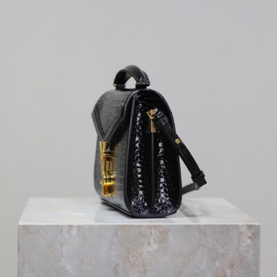 img_f8c0bdc9_20240718_i1721288935_7848_2_jpg CASSANDRA MINI TOP HANDLE BAG 20 IN BLACK CROCODILE-EMBOSSED GLOSSY CALFSKIN