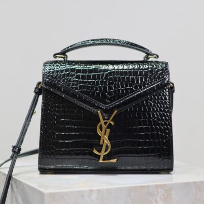 img_f8c0bdc9_20240718_i1721288936_4822_4_jpg CASSANDRA MINI TOP HANDLE BAG 20 IN BLACK CROCODILE-EMBOSSED GLOSSY CALFSKIN