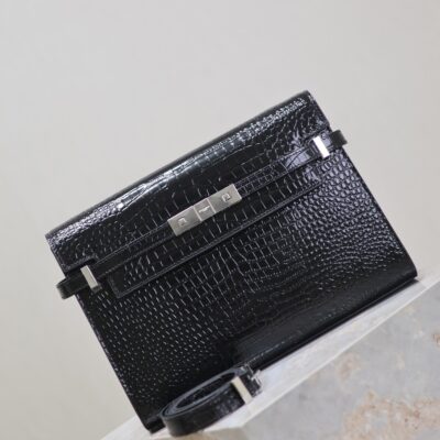 img_f8c0bdc9_20240810_i1723289914_6215_1_jpg MANHATTAN MEDIUM 29 IN BLACK CROCODILE-EMBOSSED CALFSKIN SILVER BUCKLE