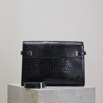 img_f8c0bdc9_20240810_i1723289914_9519_6_jpg MANHATTAN MEDIUM 29 IN BLACK CROCODILE-EMBOSSED CALFSKIN SILVER BUCKLE