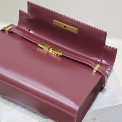 img_f8c0bdc9_20240810_i1723290693_8458_2_jpg MANHATTAN MEDIUM 29 IN WINE RED SMOOTH CALFSKIN GOLD BUCKLE