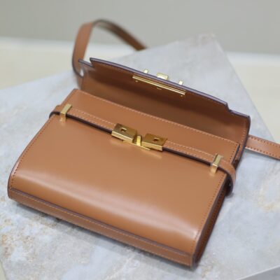 img_f8c0bdc9_20240810_i1723294683_3388_8_jpg YSL 25S MINI MANHATTAN 19 IN BROWN CALFSKIN GOLD HARDWRE