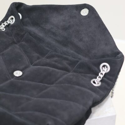 img_f8c0bdc9_20240811_i1723371904_5885_0_jpg YSL 25S LOULOU PUFFER GM 35 IN BLACK SUEDE SILVER HARDWRE