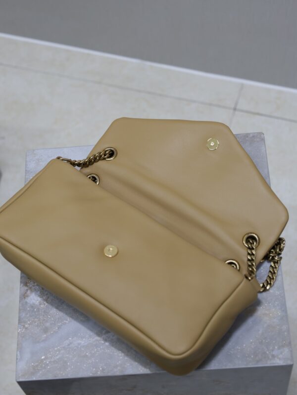 YSL 25S CALYPSO HANDBAG 26 IN LIGHT BROWN LAMBSKIN GOLD HARDWARE