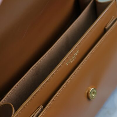 img_f8c0bdc9_20240904_i1725435486_2800_8_jpg YSL 25S SUNSET BAG 22 IN DARK CARAMEL CALFSKIN GOLD HARDWRE