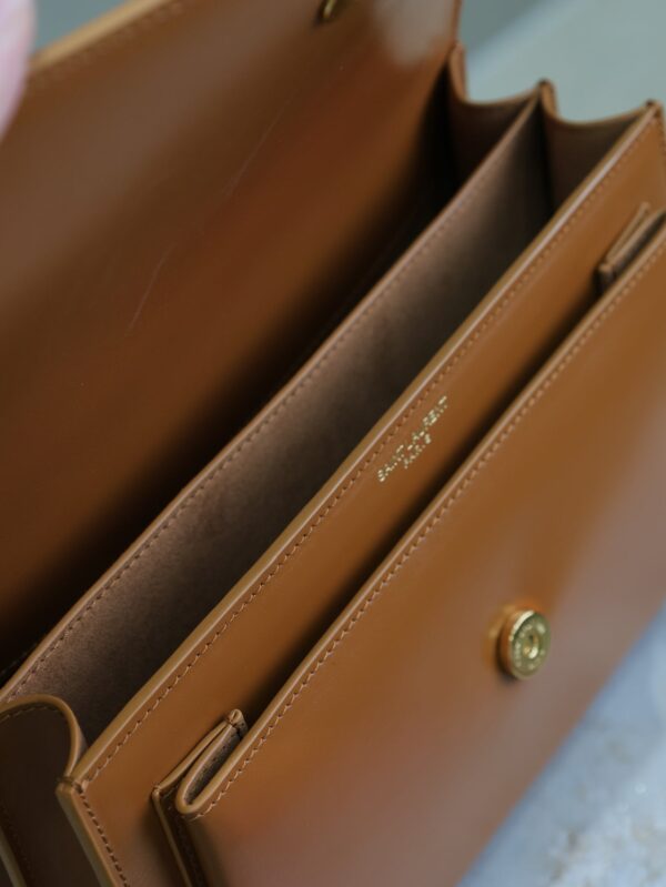 img_f8c0bdc9_20240904_i1725435486_2800_8_jpg YSL 25S SUNSET BAG 22 IN DARK CARAMEL CALFSKIN GOLD HARDWRE
