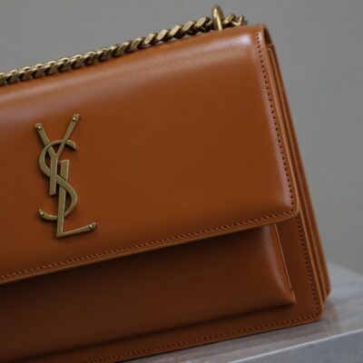img_f8c0bdc9_20240904_i1725435486_5633_7_jpg YSL 25S SUNSET BAG 22 IN DARK CARAMEL CALFSKIN GOLD HARDWRE