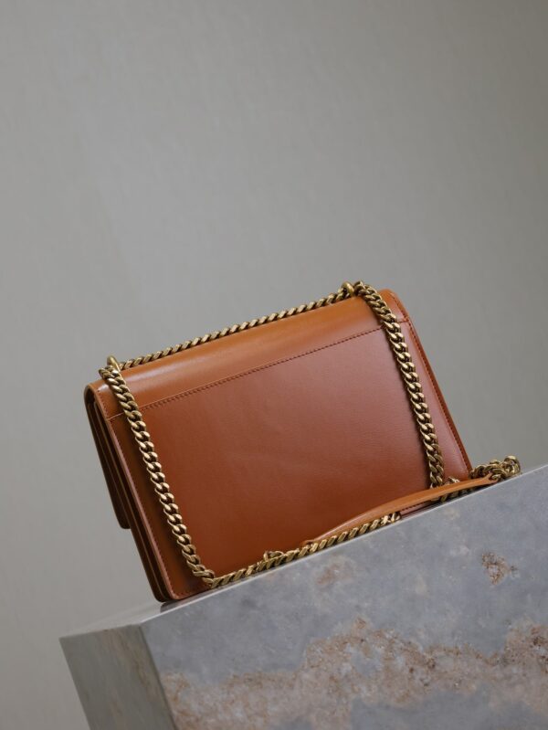 img_f8c0bdc9_20240904_i1725435486_956_2_jpg YSL 25S SUNSET BAG 22 IN DARK CARAMEL CALFSKIN GOLD HARDWRE