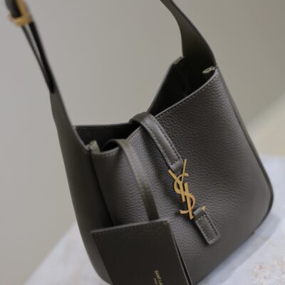 YSL 25S LE 5 À 7 BAG 16 IN LIGHT MUSK GRAINED CALFSKIN GOLD HARDWARE