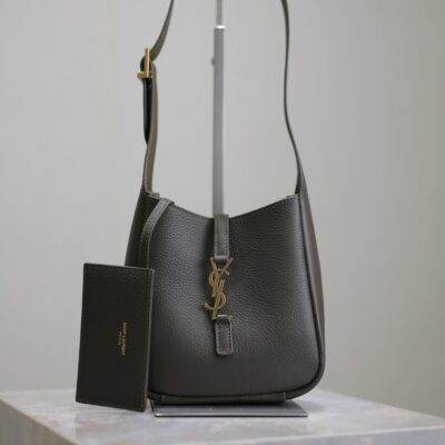 YSL 25S LE 5 À 7 BAG 16 IN LIGHT MUSK GRAINED CALFSKIN GOLD HARDWARE
