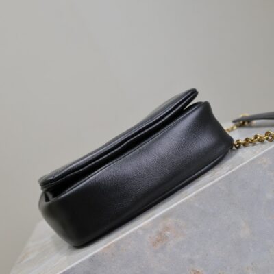 YSL 25S JAMIE CUBE 16 IN BLACK CALFSKIN