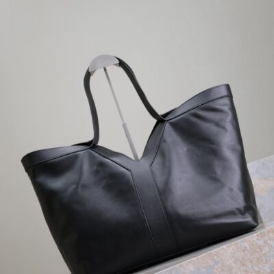 TOTE BAG 50 IN BLACK CALFSKIN