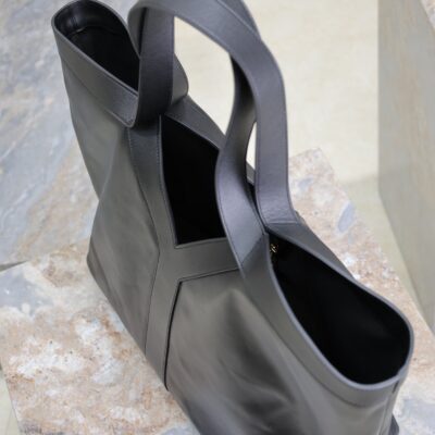 TOTE BAG 50 IN BLACK CALFSKIN