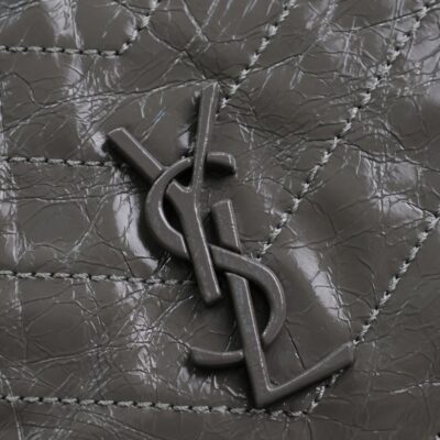 NIKI SHOPPING BAG 33 IN GRAY CRUMPLED CALFSKIN