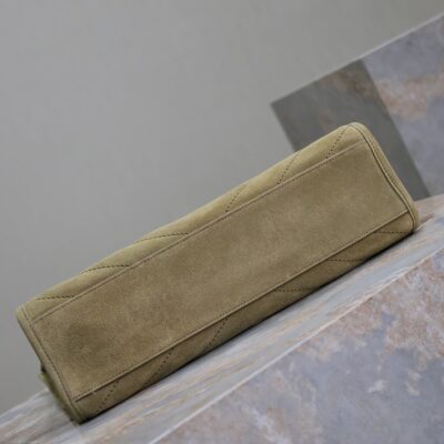 NIKI SHOPPING BAG 33 IN ECRU BEIGE SUEDE GOLD HARDWARE